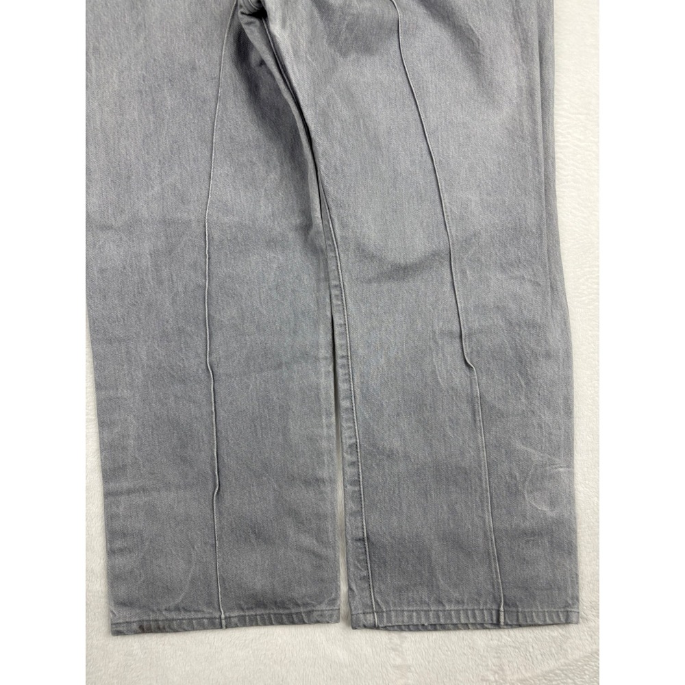Levis 501 Mens‎ 44x30 Jeans Stitched Crease Grungy Grey Denim Nice Wash - Picture 7 of 9